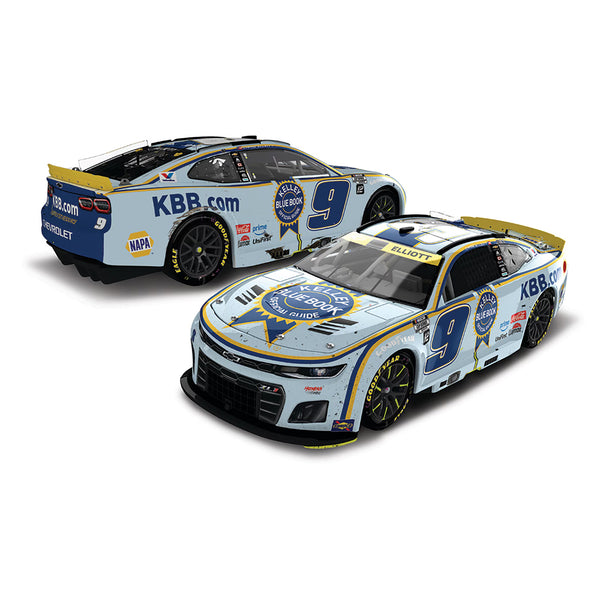 Chase Elliott Kansas Race Win 1:64 Standard 2025 Diecast Chassis Car #9 Kelley Blue Book NASCAR