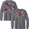 Chase Elliott 2026 Long Sleeve NAPA Graphite 3-Spot T-Shirt Gray #9 NASCAR