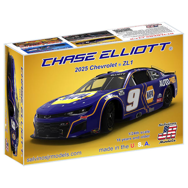 Chase Elliott 2025 NAPA 1:24 Adult Salvinos JR Model Car Kit #9 NASCAR