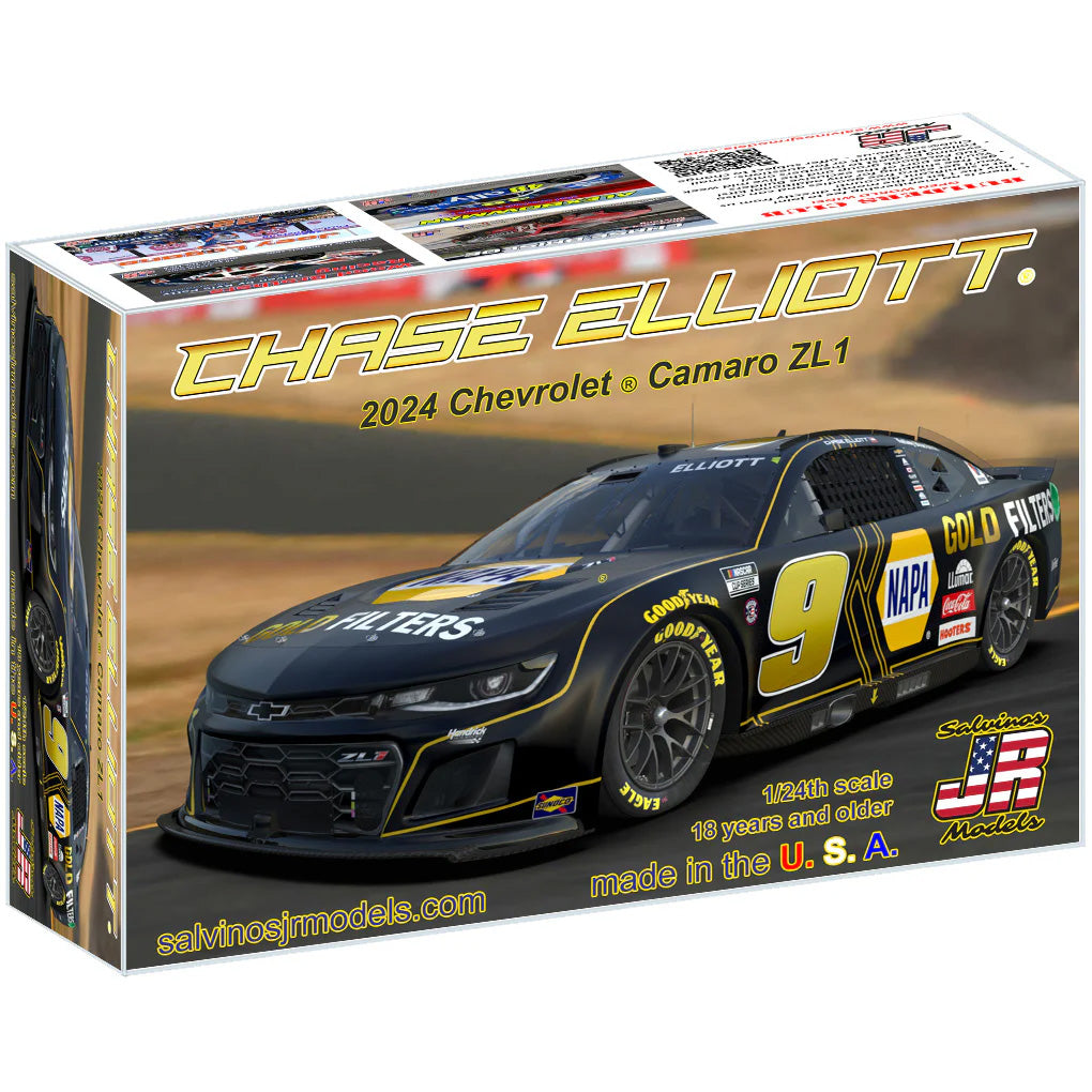 Chase Elliott 2024 NAPA Gold Filters 1:24 Adult Salvinos JR Model Car Kit #9 NASCAR