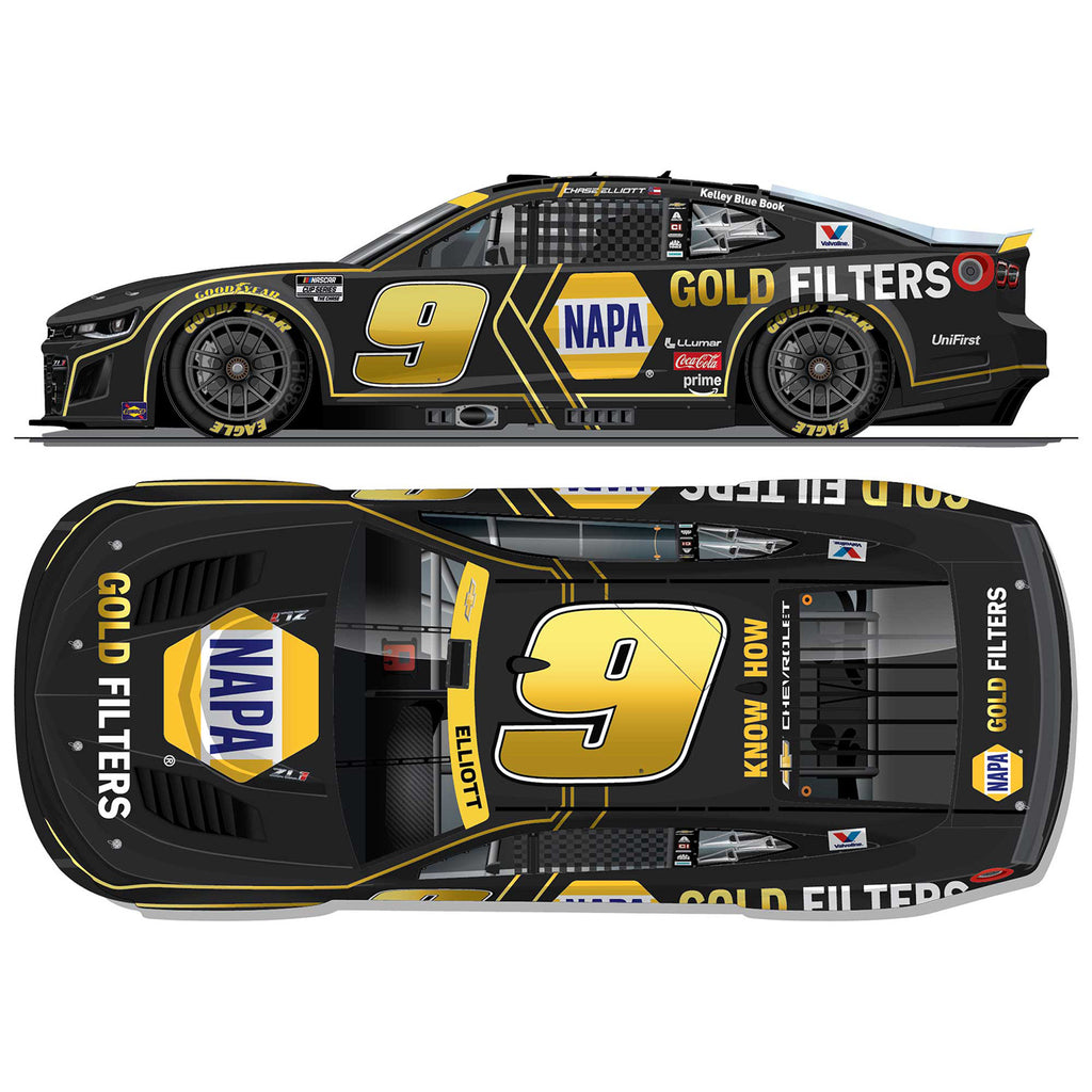 Chase Elliott ELITE NAPA Gold Filters Black 1:24 2026 Diecast Car #9 NASCAR