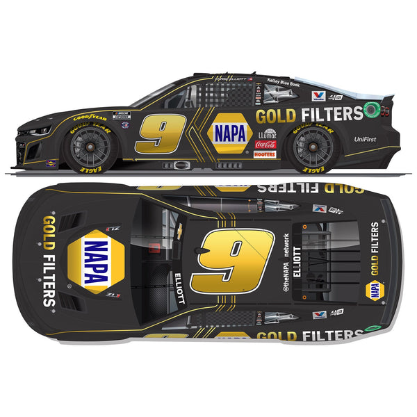 Chase Elliott ELITE NAPA Gold Filters 1:24 2024 Diecast Car #9 NASCAR
