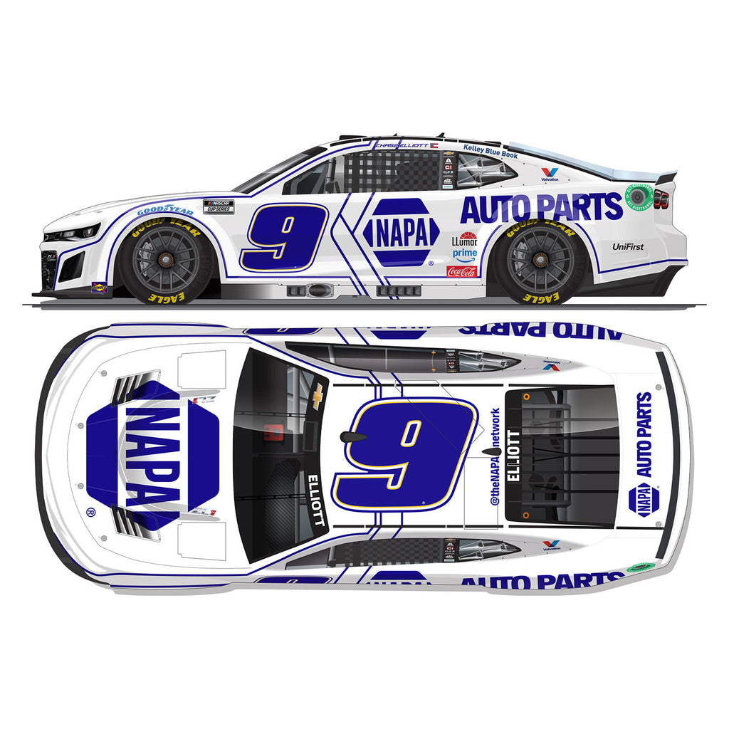 Chase Elliott ELITE NAPA White 1:24 2025 Diecast Car #9 NASCAR