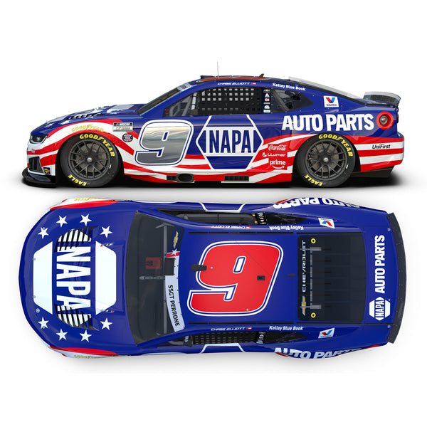 Chase Elliott Color Chrome NAPA Patriotic 1:24 2026 Diecast Car #9 NASCAR