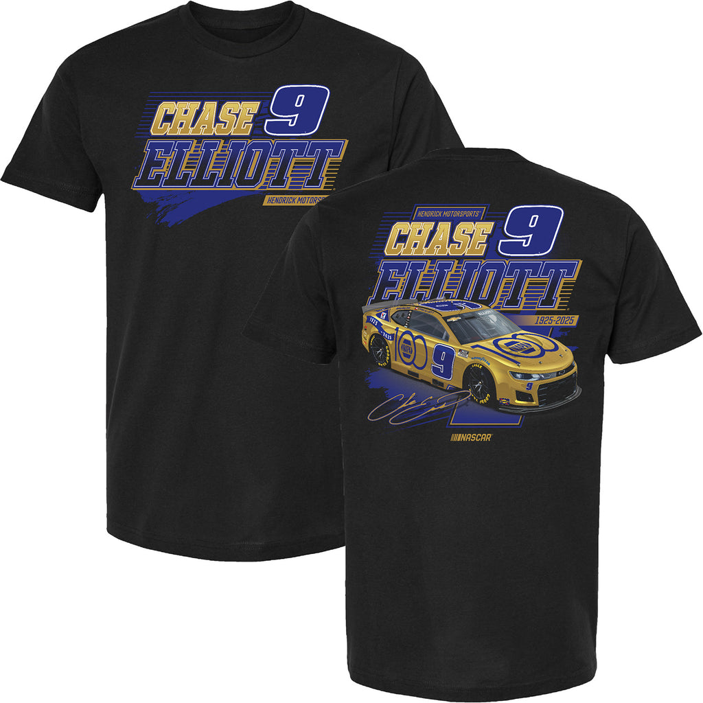 Chase Elliott 2025 NAPA 100th Anniversary T-Shirt Black #9 NASCAR