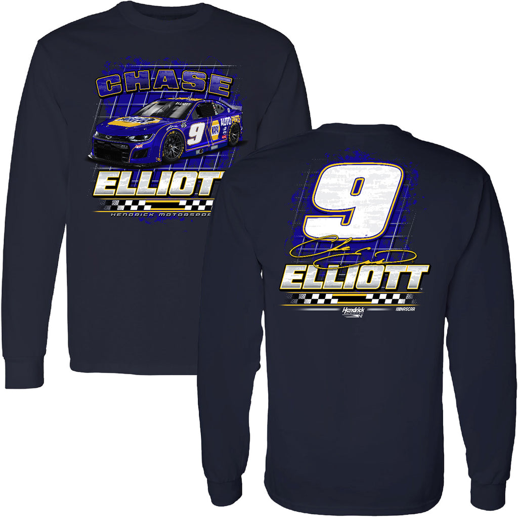 Chase Elliott 2025 Long Sleeve NAPA 2-Spot T-Shirt Blue #9 NASCAR