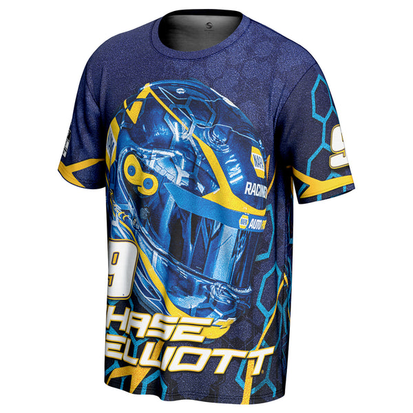 Chase Elliott 2026 NAPA Helmet Total Print T-Shirt Blue #9 NASCAR