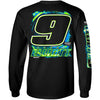 Chase Elliott 2025 Long Sleeve Radial 3-Spot T-Shirt Black #9 NASCAR