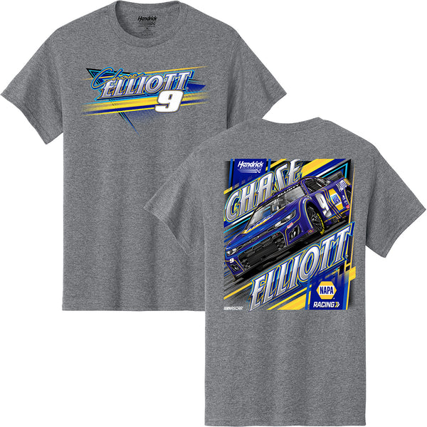 Chase Elliott 2025 NAPA Graphite Heather T-Shirt Gray #9 NASCAR