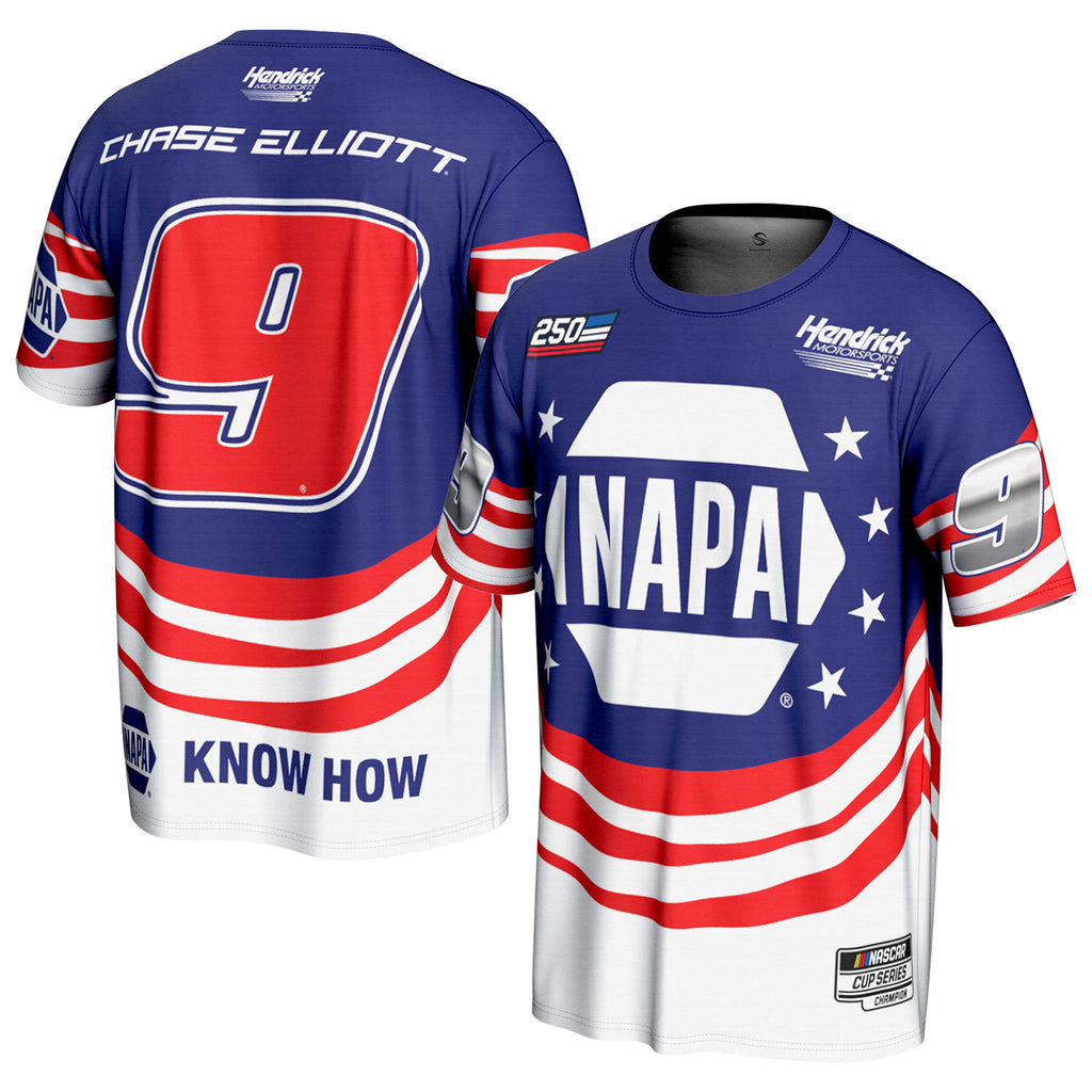 Chase Elliott 2026 NAPA Patriotic Charlotte Sublimated ProSphere T-Shirt #9 NASCAR