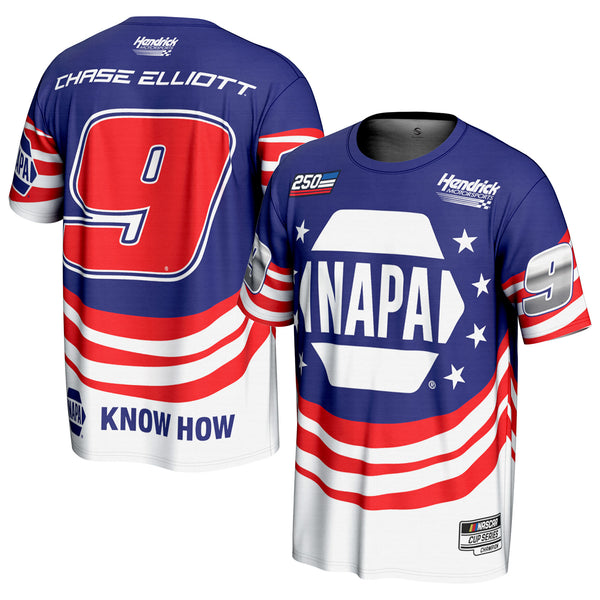 Chase Elliott 2026 NAPA Patriotic Charlotte Sublimated ProSphere T-Shirt #9 NASCAR