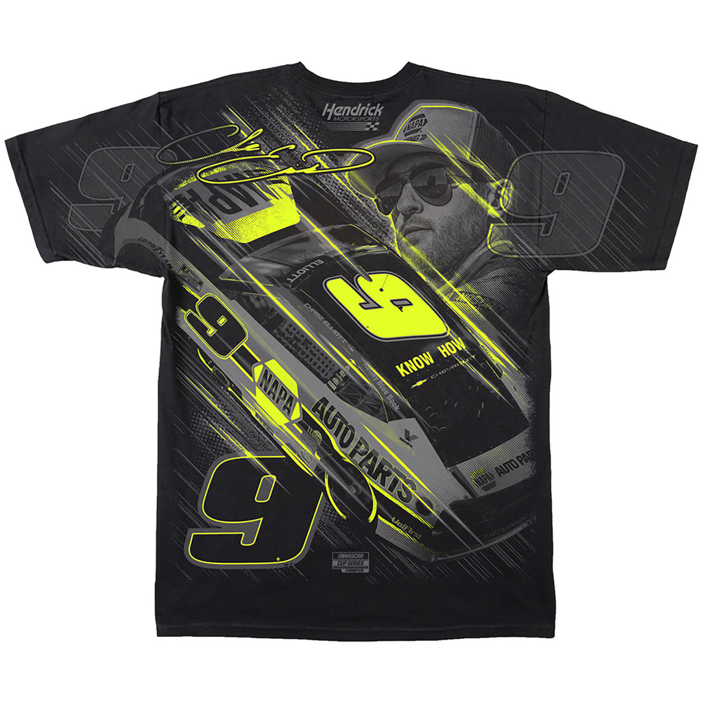 Chase Elliott 2026 NAPA Total Print T-Shirt Black #9 NASCAR