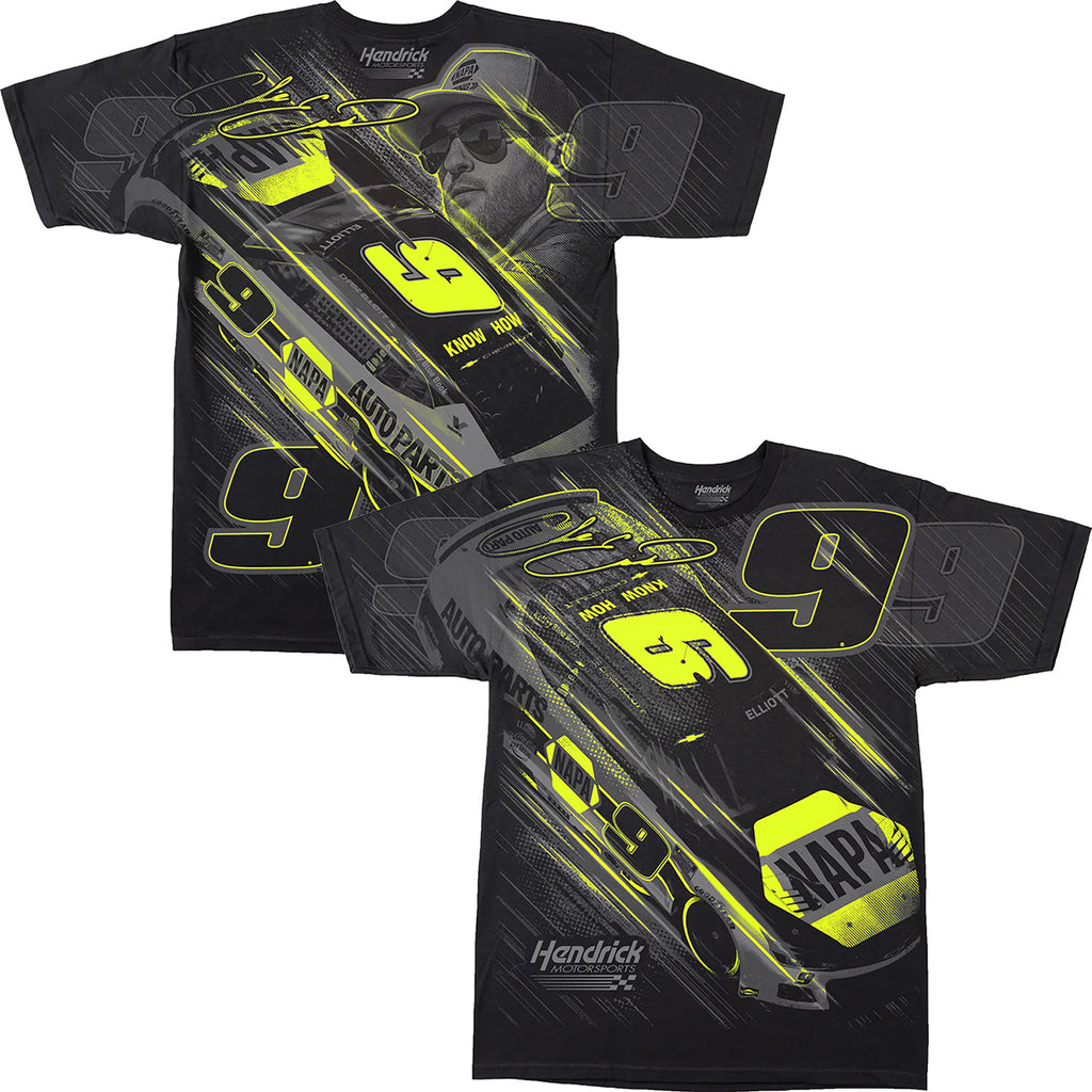Chase Elliott 2026 NAPA Total Print T-Shirt Black #9 NASCAR
