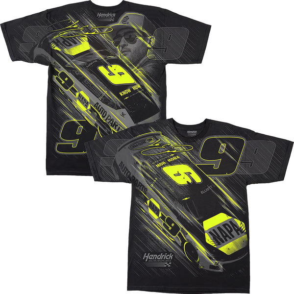 Chase Elliott 2026 NAPA Total Print T-Shirt Black #9 NASCAR