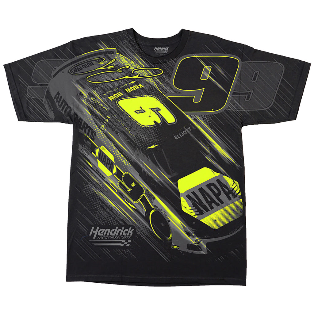 Chase Elliott 2026 NAPA Total Print T-Shirt Black #9 NASCAR