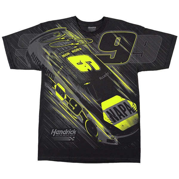 Chase Elliott 2026 NAPA Total Print T-Shirt Black #9 NASCAR