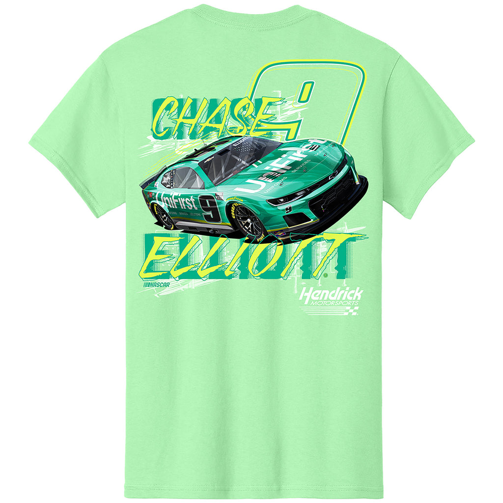 Chase Elliott 2025 Unifirst Mint Green 2-Spot T-Shirt #9 NASCAR