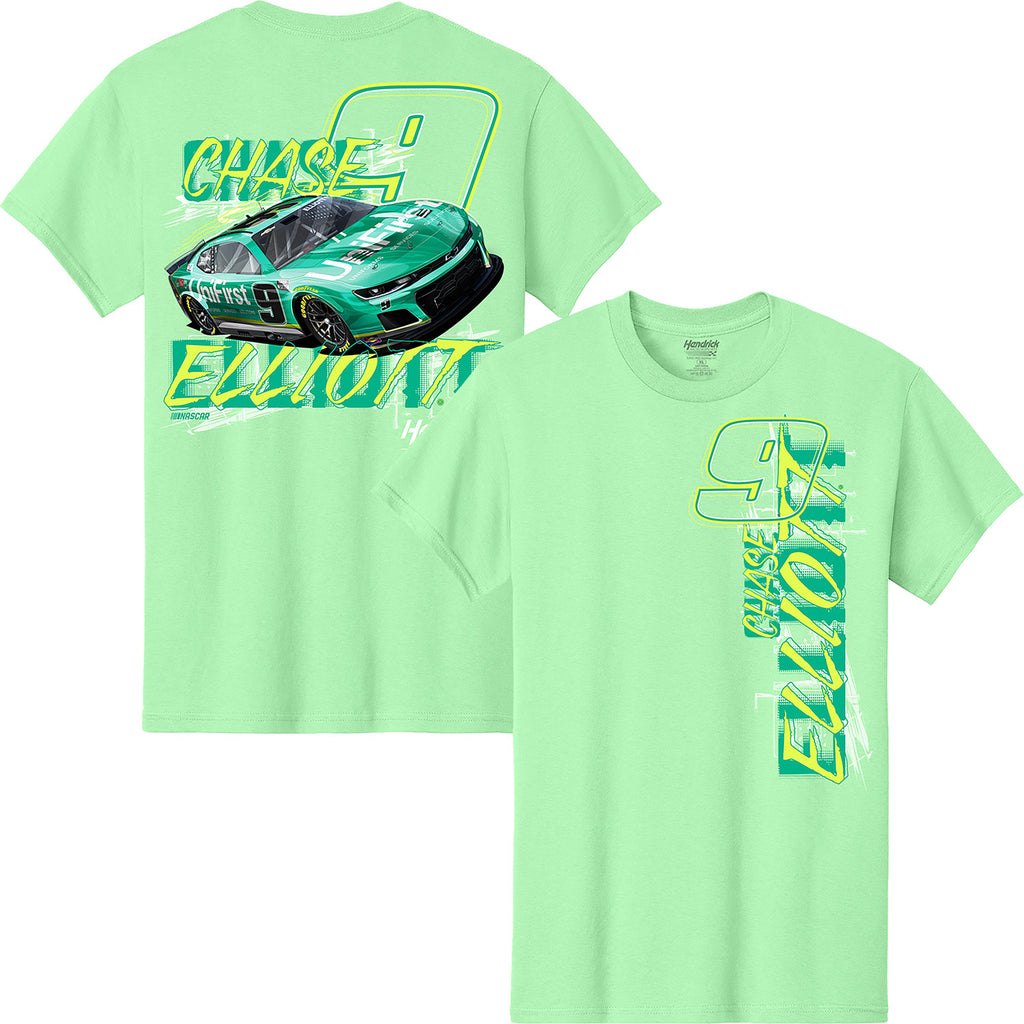 Chase Elliott 2025 Unifirst Mint Green 2-Spot T-Shirt #9 NASCAR