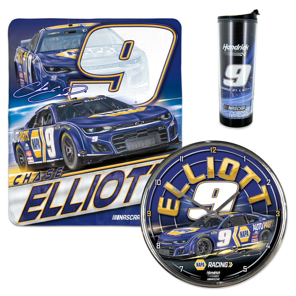 Chase Elliott 2024 Blanket, Tumbler, Chrome Clock BUNDLE PRICED