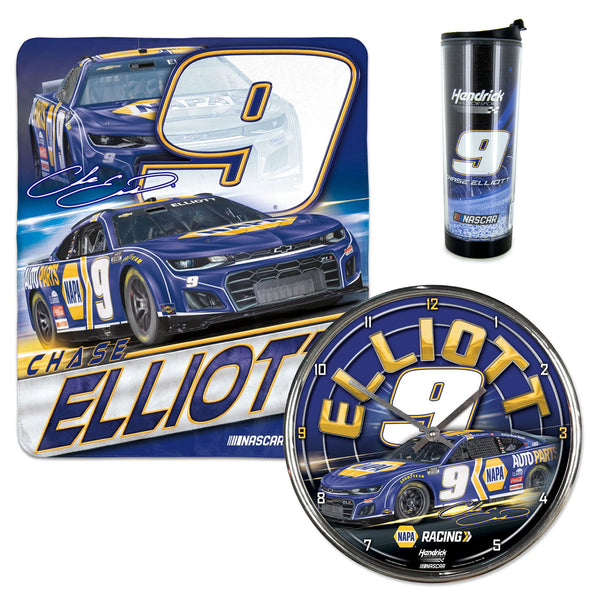 Chase Elliott 2024 Blanket, Tumbler, Chrome Clock BUNDLE PRICED