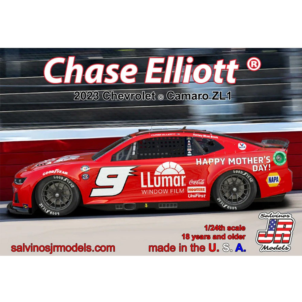 Chase Elliot 2023 Llumar Darlington Throwback 1:24 Adult Model Car Kit #9 NASCAR