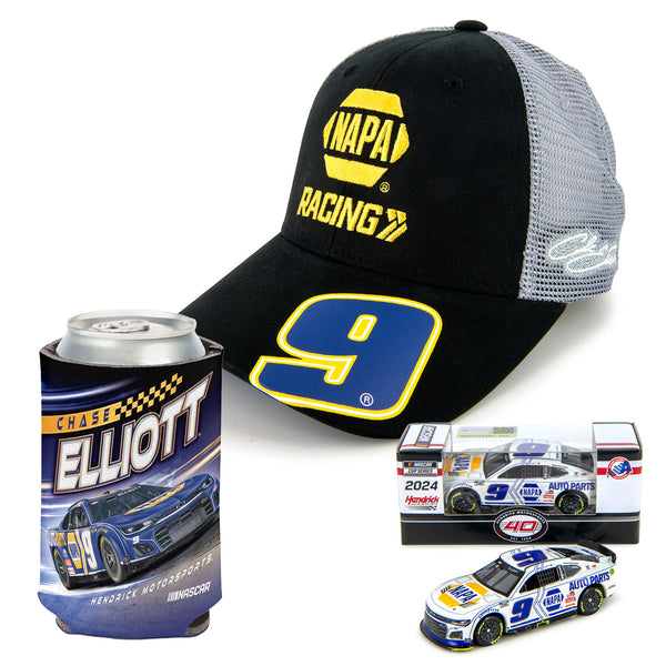 Chase Elliott 2024 White 1:64 NAPA Diecast, NAPA Can Hugger, NAPA Team Hat BUNDLE PRICED - SALE