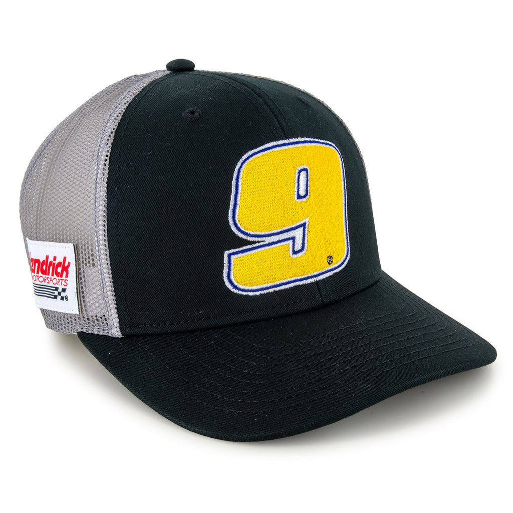 Chase Elliott 2026 Big Number #9 Mesh NASCAR Hat The Game Black/Gray