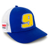 Chase Elliott 2026 Big Number #9 Mesh NASCAR Hat The Game Blue/White