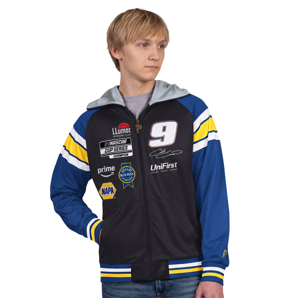 Chase Elliott 2026 Pro Player Retro #9 Track Full-Zip Hooded Jacket ...