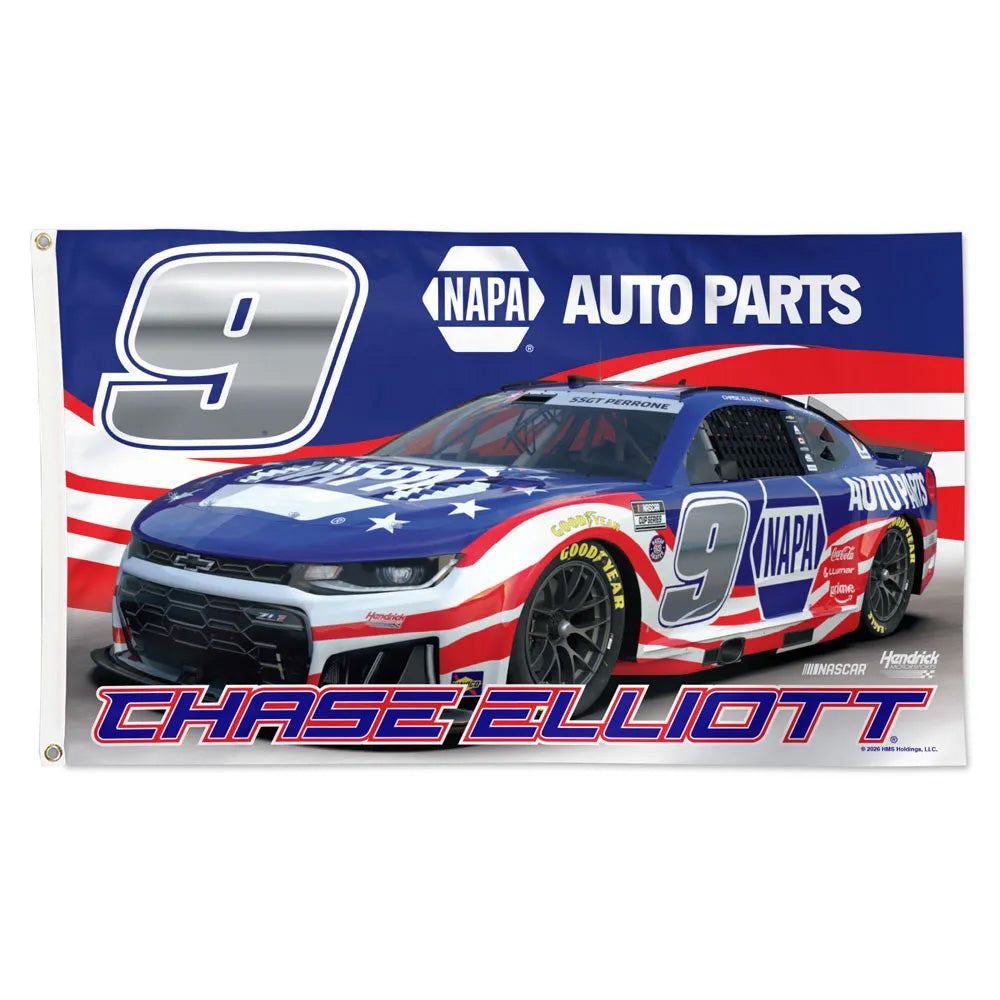 Chase Elliott 2026 NAPA Patriotic Scheme Car #9 NASCAR 3x5 Flag