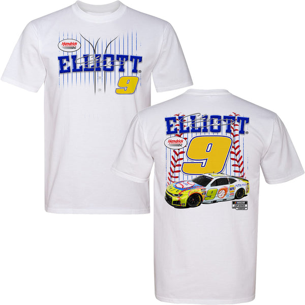 Chase Elliott 2026 Children's Healthcare of Atlanta Desi9n to Drive 2-Spot Classic Ink T-Shirt White #9 NASCAR