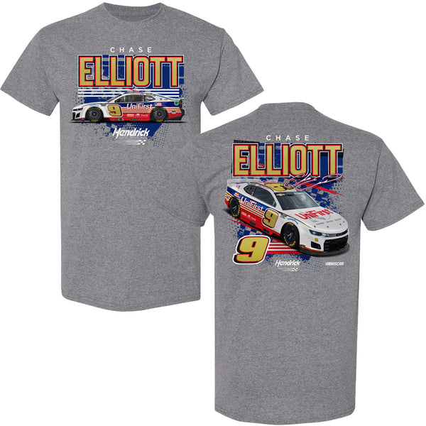 Chase Elliott 2024 Darlington Paint Scheme T-Shirt Gray #9 Unifirst NASCAR