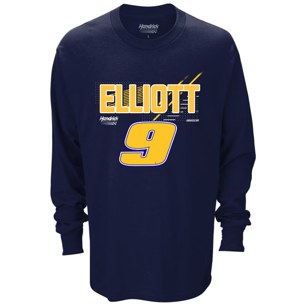 Chase Elliott 2024 Long Sleeve Name and #9 T-Shirt NASCAR