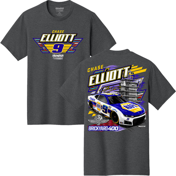 Chase Elliott 2026 Brickyard 400 Event NAPA 2-Spot Classic Ink T-Shirt Gray #9 NASCAR
