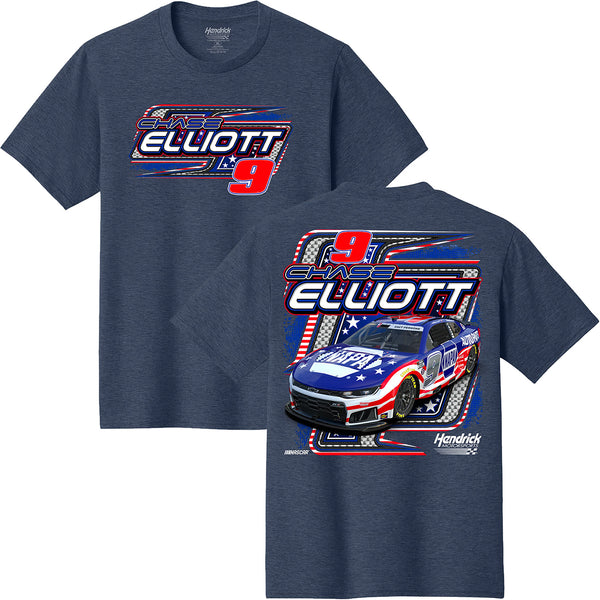 Chase Elliott 2026 NAPA Patriotic Paint Scheme 2-Spot Classic Ink T-Shirt Blue #9 NASCAR