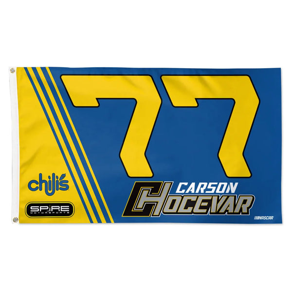 Carson Hocevar 2026 Darlington Car Number #77 3x5 Flag