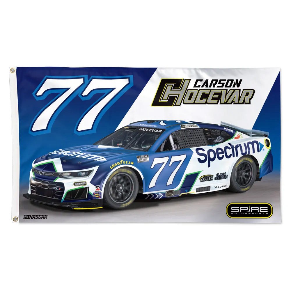 Carson Hocevar 2026 Spectrum #77 Car 3x5 Flag