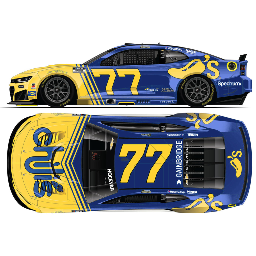 Carson Hocevar Darlington Throwback to 1981 Dale Earnhardt 1:24 Color Chrome 2026 Diecast Car #77 NASCAR