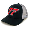 Carson Hocevar 2026 Big Number #77 Mesh NASCAR Hat Exclusive Black/Gray