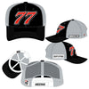 Carson Hocevar 2026 Big Number #77 Mesh NASCAR Hat Exclusive Black/Gray