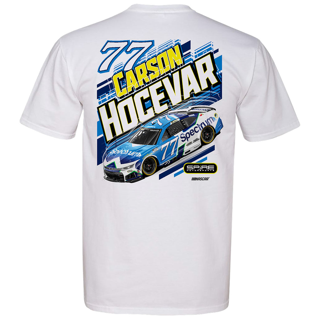 Carson Hocevar 2026 Spectrum Paint Scheme 2-Spot Classic Ink T-Shirt White #77 NASCAR