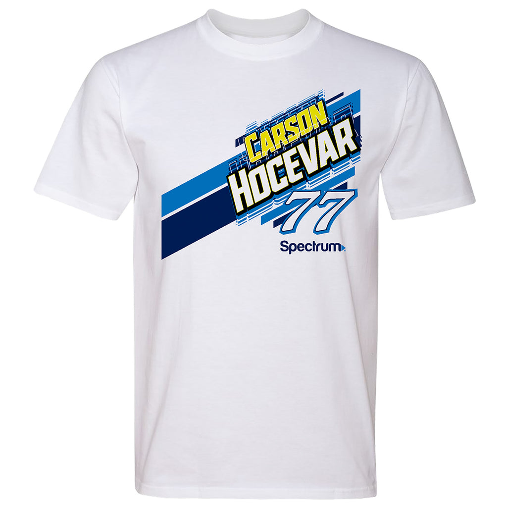 Carson Hocevar 2026 Spectrum Paint Scheme 2-Spot Classic Ink T-Shirt White #77 NASCAR