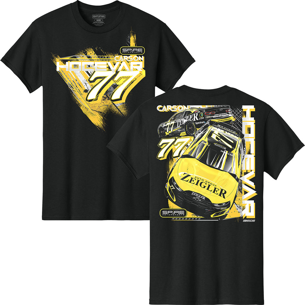 Carson Hocevar 2026 Zeigler Paint Scheme 2-Spot Classic Ink T-Shirt Black #77 NASCAR