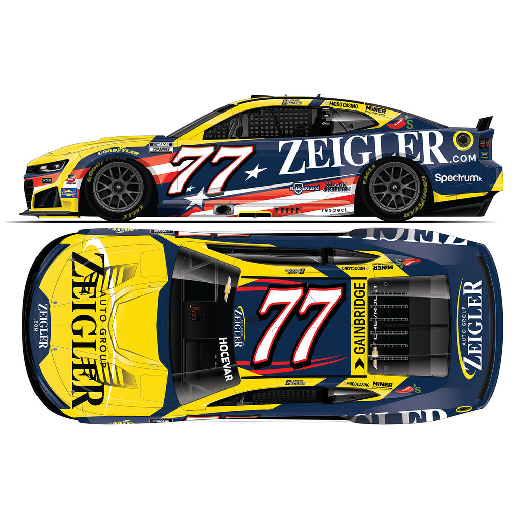 Carson Hocevar ELITE Zeigler Patriotic 1:24 2026 Diecast Car #77 NASCAR