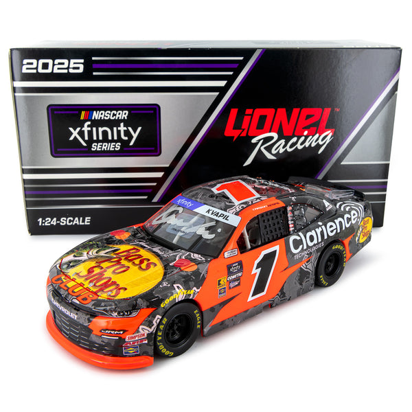 Carson Kvapil Autographed Bass Pro Shops 1:24 Standard 2025 Diecast Car Hand Signed #1 NASCAR