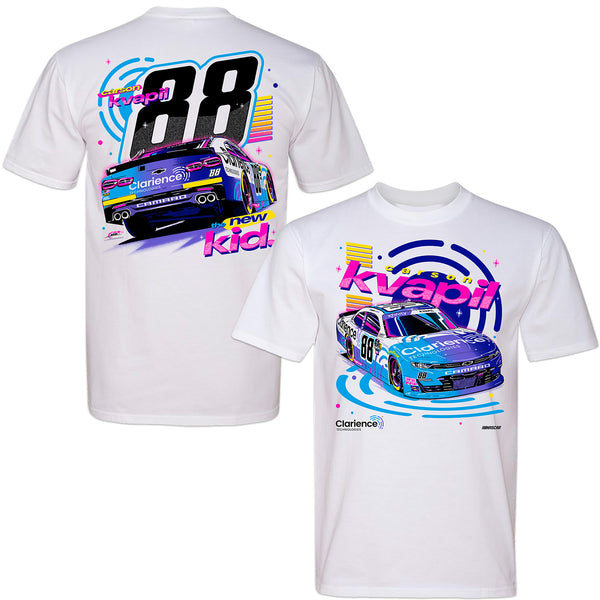 Carson Kvapil 2024 Clarience 2-Spot T-Shirt White #88 NASCAR