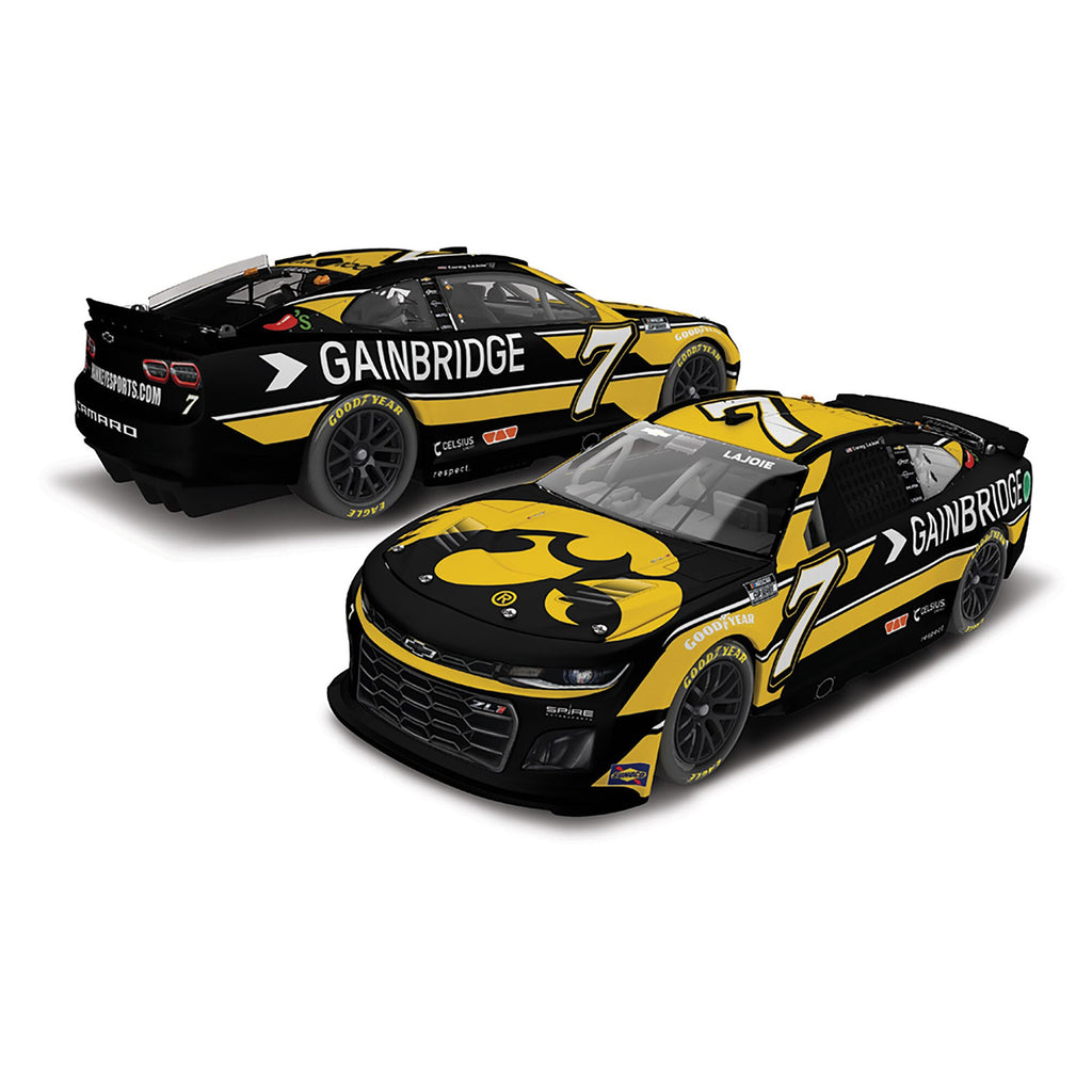 Corey LaJoie ELITE University of Iowa / Gainbridge 1:24 2024 Diecast Car #7 NASCAR