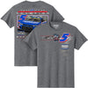 Kyle Larson 2025 NASCAR Cup Series Champion Driven 2-Spot T-Shirt Gray