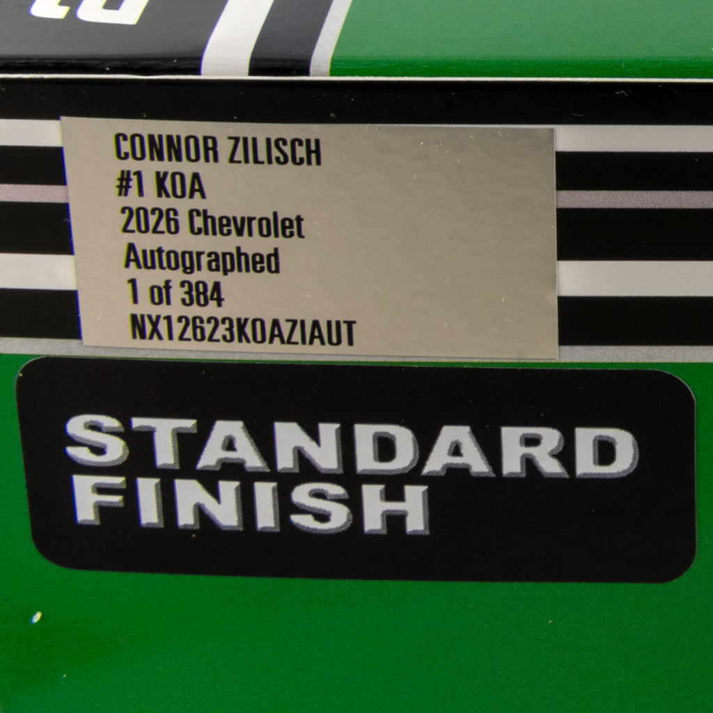 Connor Zilisch Autographed KOA 1:24 Standard 2026 Diecast Car #1 NASCAR