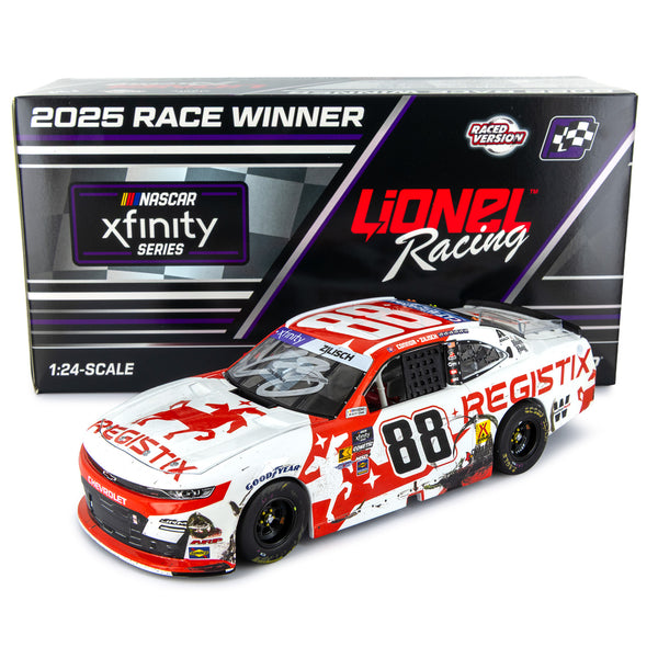 Connor Zilisch Autographed Watkins Glen Xfinity Series 1:24 Standard 2025 Diecast Car #88 Registix NASCAR